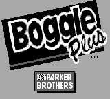 Boggle Plus (USA) Title Screen